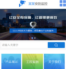 安防监控网站模版