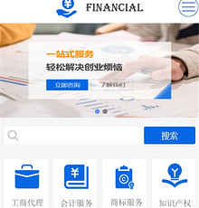 财务公司网站模版